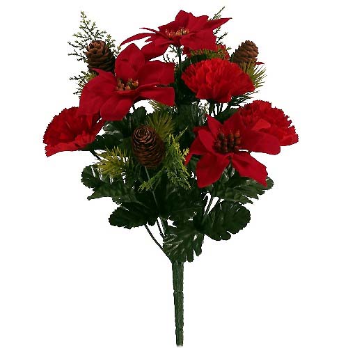 Christmas Cemetary Graveside Flowers - Reds